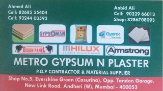 plasterboard fitters mumbai Metro gypsum n plaster
