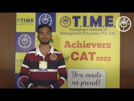 T.I.M.E. student selected into IIM Kozhikode MBA Finance 2023-25 batch