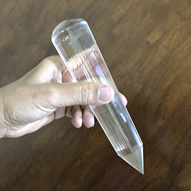 Rare 496 grams Quartz crystal wand